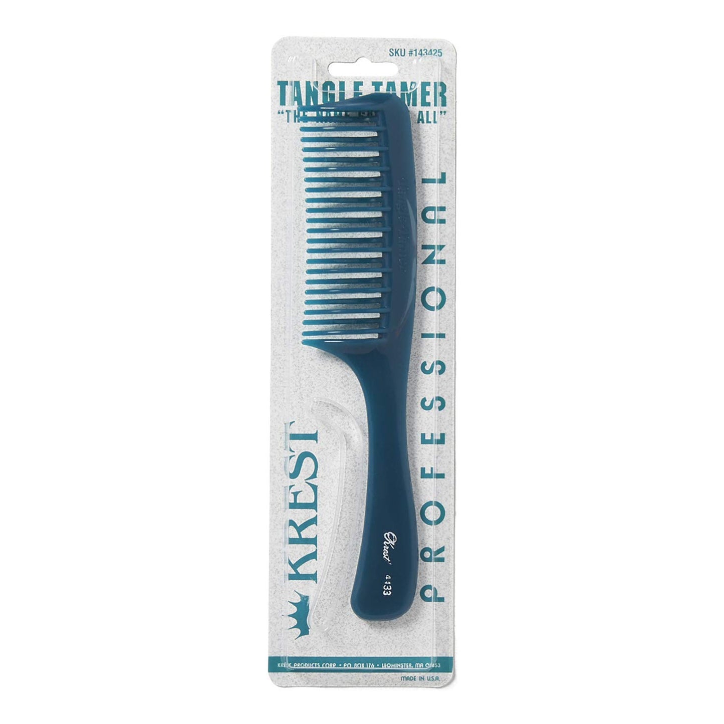 Krest Combs 4433 Teal Tangle Tamer Wide Tooth Comb 1 Count