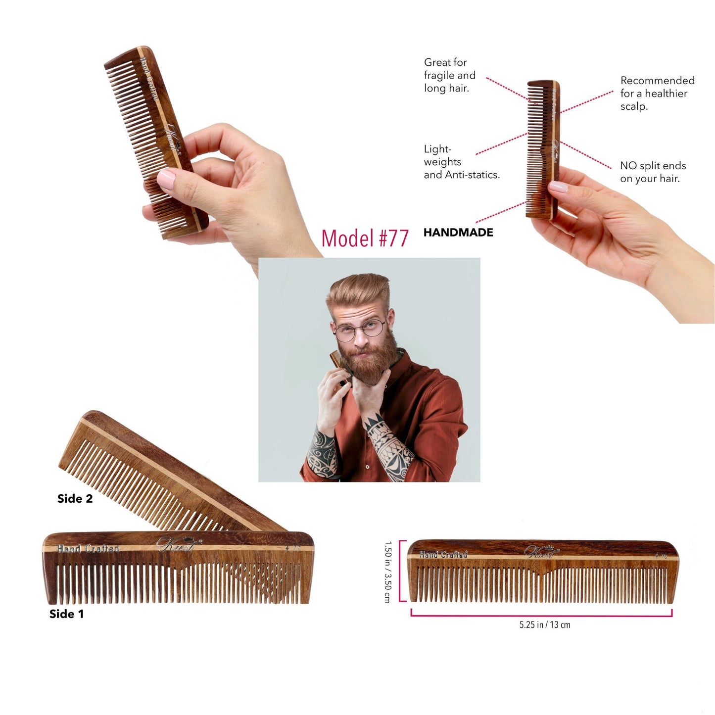 Krest Wooden Combs Hand Made